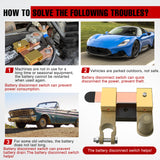 Nilight Top & Side Post Adjustable Knife Blade Master Kill Switch 12V 24V 250A Battery Negative Disconnect Shut Off Kill Power Isolator for Car Truck Marine RV Vehicle and Electrical Equipment