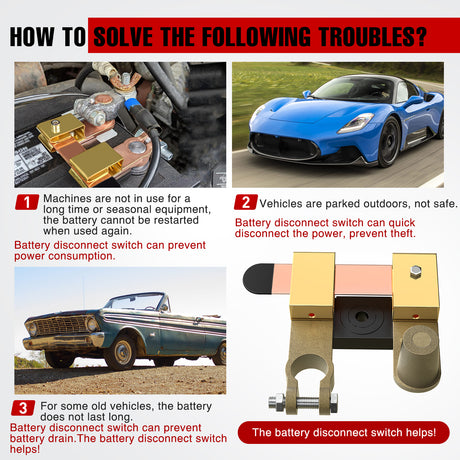 Nilight Top & Side Post Adjustable Knife Blade Master Kill Switch 12V 24V 250A Battery Negative Disconnect Shut Off Kill Power Isolator for Car Truck Marine RV Vehicle and Electrical Equipment