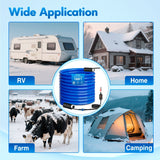 Nilight 100FT Heated Water Hose RV 5/8inch Inside Diameter -45°F Freeze Protaction Antifreeze Garden Drinking Hoses with Saving Thermostat and Smart Heat System for Winter Camper Supply Accessories
