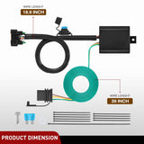 Wiring Harness Kit Nilight 4 Pin Custom Trailer Wiring Harness 56420 Vehicle Side Compatible with Hyundai 2019 2020 2021 2022 2023 2024 Santa Fe Santa Cruz Palisade Tucson; Kia Telluride Sorento Carnival