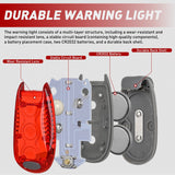 Nilight LED Safety Light 4PCS Red Marine Navigation Bike Tail Lights Three Modes Waterproof Reflective Gear Clip On Flash Strobe Indicator Lamp for Night Boating Fishing Cycling Jogging