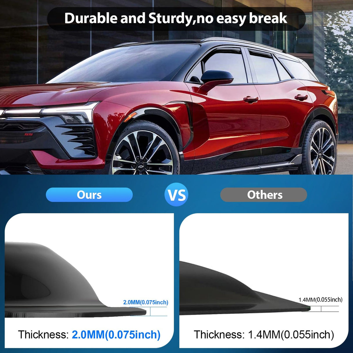 Rain Guards Rain Guards for Chevy Blazer 2019 2020 2021 2022 2023 2024 2025 Window Deflectors, Vent Window Visors-4pcs