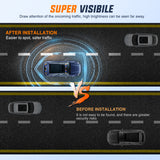 Led Strobe Light 162 LED Traffic Advisor Strobe Light Bar 2-in-1 Amber Blue Emergency Warning Hazard Lights with Controller 4 Switchable Color 36 Flash Pattern for Trucks Cars Tow Plow Construction Vehicles