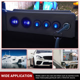 Nilight 5Pcs Waterproof Round Rocker Toggle Blue LED Switch 12V 20A 3 Pin ON Off SPST for Car Truck Boat Marine Automotive RV with Locked Terminal Wires