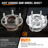 Nilight Front Wheel Hub and Bearing Assembly for Silverado Sierra Suburban 1500 HD 2500 HD 3500 2002 2003 2004, Chevy Avalanche 2005-2006, GMC Yukon XL 2500, Hummer H2 2003-2007,4WD OEM 515058