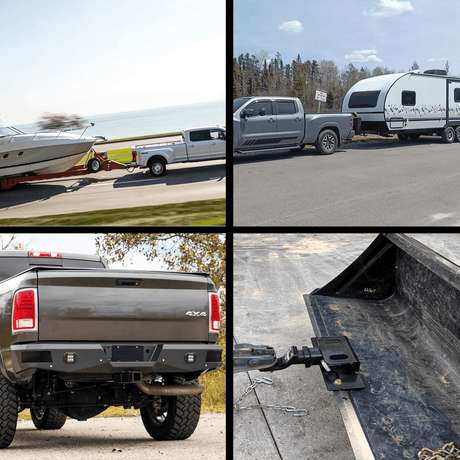 Trailer Hitch Step Hitch Bumper Mount 2 Inch Receiver Bolt-On Bike Hitch Receiver Tube Trailer Truck RV Cargo Receiver Hitch 5000 Lbs Powder Coated