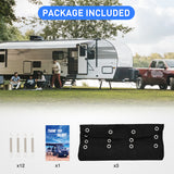 Nilight RV Step Covers 3 Pack 20 inch, Fits 8-10Inch Deep Camper Steps Adjustable Wrap Around RV Step Rug with Spring Works on Electrical & Manual RV Stairs Carpet for Camper Trailers Steps Outside,Black