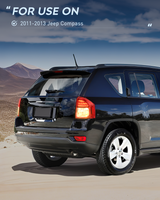 Nilight Taillight Assembly Compatible with 2011 2012 2013 Jeep Compass Tail Light OE Style Rear Lamp Replacement Passenger Side w/Bulbs