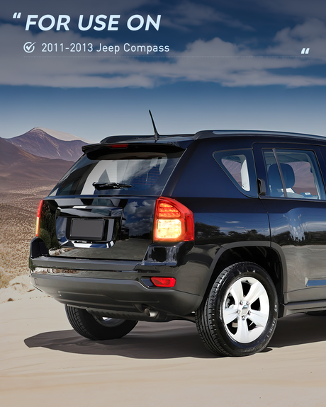 Nilight Taillight Assembly Compatible with 2011 2012 2013 Jeep Compass Tail Light OE Style Rear Lamp Replacement Passenger Side w/Bulbs