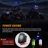 1Pc 2FT Spiral Antenna Bluetooth Remote App Control Led Fat Whip Light