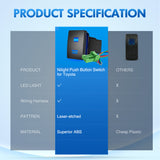 Driving Lights Push Button Switch 12V ON Off Switches with Connector Wire Kit 1.28Inch x 0.87Inch Replacement for Toyota Sequoia Highlander Tacoma Tundra 4Runner RAVR Yaris