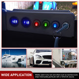 Nilight 5Pcs Waterproof Round Rocker Toggle Green Red Blue Yellow LED Switch 12V 20A 3 Pin ON Off SPST for Car Truck Boat Marine Automotive RV with Locked Terminal Wires