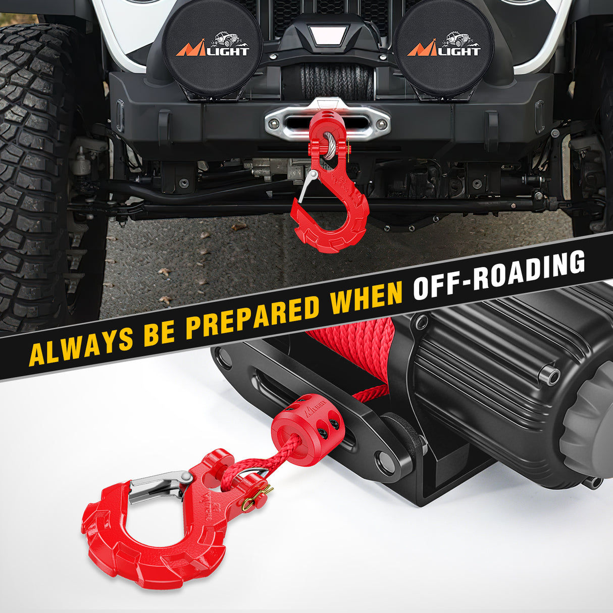 winch hook 3/8 inch Grade 70 Winch Hook Red