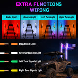 LED Whip Light 2 PCS 3FT COB RGB Lighted Antenna Whips with Spring Base Remote & App Control DIY Patterns Turn Brake Reverse Lights for Can-am Offroad ATV UTV RZR Polaris Dune Buggy Truck