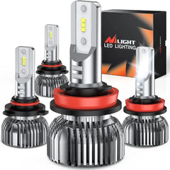 9005 H11 LED Headlight Bulbs E20 Series 100W 20000LM 6000K IP67 | 4 BULBS