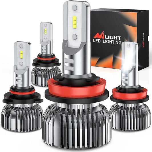 LED Headlight 9005 H11 LED Headlight Bulbs E20 Series 100W 20000LM 6000K IP67 | 4 BULBS