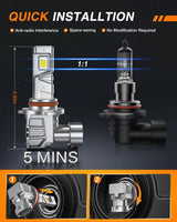 9005/HB3 Switchback LED Headlight Bulbs CS1 Series Nilight