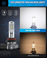 LED Headlight 9006 Xenon LED Fog Light Bulbs EF2 Series DRL 60W 6000K | 2 BULBS
