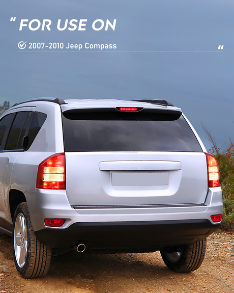 Nilight Taillight Assembly Compatible with 2007 2008 2009 2010 Jeep Compass Tail Light OE Style Rear Lamp Replacement Driver Side