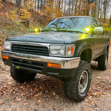 Ditch Light Brackets Hood Hinges Mount Bracket Kit for Auxiliary Offroad LED Pods Work Lighting Compatible with Toyota 4Runner 1989 1990 1991 1992 1993 1994 1995 3rd Gen Pickup