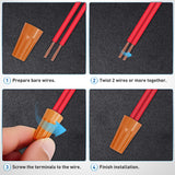 120PCS Orange Wire Connectors Kit 18-16 AWG Electric Wire Caps Insulating Insert Twist Electrical Wire Terminal with Spring for Connect Electrical Wiring Automotive Car Truck Boats Marine