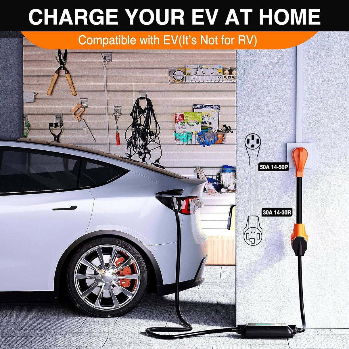 50AMP to 30AMP 4 Prong EV Charger Adapter Cord Nilight