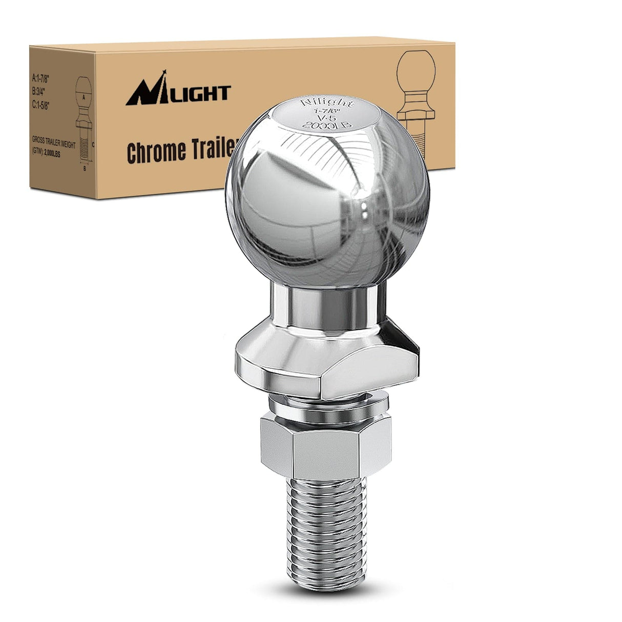 1-7/8Inch Diameter Chrome Trailer Hitch Ball