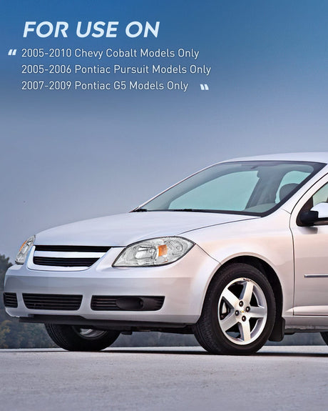 Headlight Assembly 2005 2006 2007 Chevy Cobalt 2005  2006 2007 2008 2009 Pontiac Headlight Assembly Chrome Housing Amber Reflector Lens