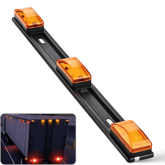 9 LED Marker Tail Trailer Light Bar 14.2Inch 1PC Amber Clearance Identification Running Marker