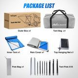 Trunk Bed Cover Truck Bed Tent 5.0-5.5FT Pickup Truck Tents with Removable Awning Waterproof PU2000mm Double Layer Rainfly Storage Bag 2-Person Sleeping Tailgate Bed Tents for Camping Travel Outdoor,Blue Grey