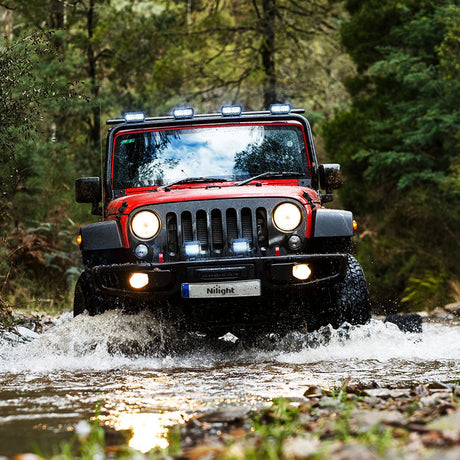 Nilight 2PC 4Inch Triple Row Led Light Pods 60W Flood Spot Combo 6000LM 2Pcs 6.5 Inch 120W Triple Row Light Bar Flood Spot Combo 12000LM Driving Boat Off Road Trucks Lights (ZH042)