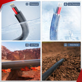 Wiring Harness Kit 100FT 16AWG Oxygen-Free Copper Wire Red Black Electrical Wire Stranded PVC Cord 2 Conductor Parallel 300V DC Flexible Extension Cords