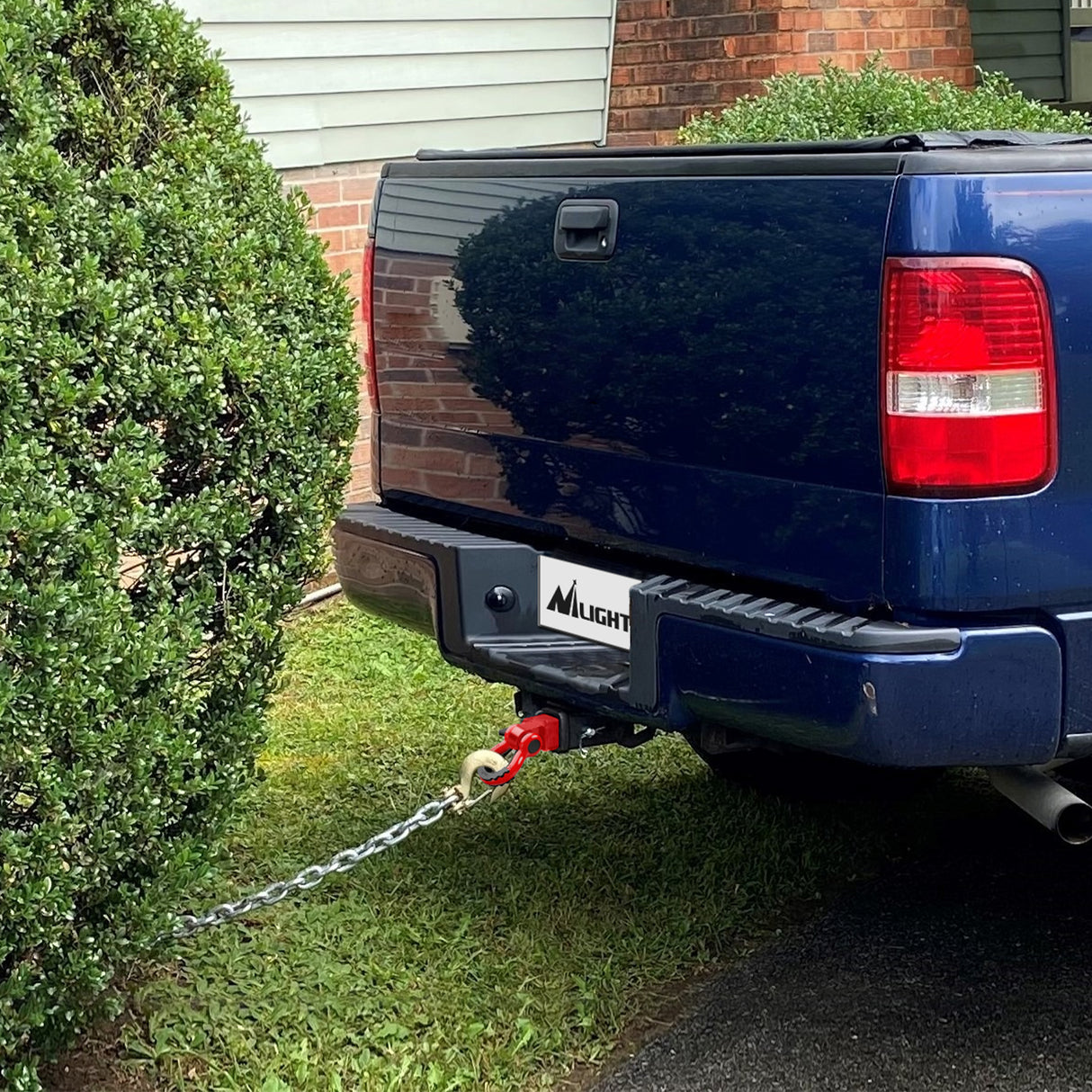 Nilight Shackle Hitch Receiver 2Inch 45000 LBs Breaking Strength 3/4inch D Ring w/Trailer Pin Heavy Duty Solid Recovery Towing Kit for Trucks Jeeps Off-Road