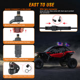 2Pcs 1FT Spiral Antenna Bluetooth Remote App Control Led Fat Whip Light