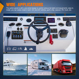 Nilight 4 Gang Rocker Switch Panel Waterproof Pre-Wired Aluminum Power Control Marine Panels with PD Type C and USB Cigarette Lighter Socket Voltmeter 12V 24V ON Off Switches for Car Trucks Boats RVs