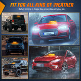 12LED Traffic Advisor Strobe Light Bar Amber Emergency Warning Hazard Safety Dash Front/Rear Windshield Flashing Lights for Cars Trucks Police Firefighter Plow Construction Vehicles