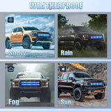 Nilight 2PCS 24 inch Truck Grille Strobe Lights Strip 384 LED Emergency Light Blue White Flexible Side Flashing Warning Caution Safety Waterproof Lighting Kit for Trucks Tow Plow Construction Vehicles
