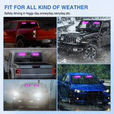 Nilight 24LED Emergency Strobe Traffic Advisor Light Bar 2 in 1 Purple Dash Warning Safety Flashing Lights Front/Rear Windshield Construction Lights for Trucks Cars Plow Police Firefighter Vehicles