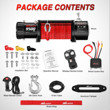 winch hook 9500 lb ATV/UTV Electric Winch Kit With Synthetic Winch Rope