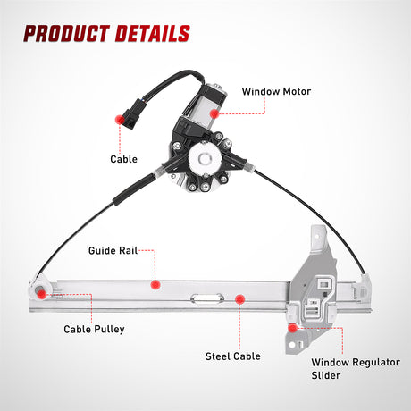 Window Regulator 2006 2007 2008 2009 2010 2011 2012 2013 Chevrolet Impala 2014 2015 2016 Impala Limited Front Passenger Side Power Window Regulator