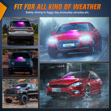 12LED Traffic Advisor Strobe Light Bar Purple White Emergency Warning Hazard Safety Dash Front/Rear Windshield Flashing Lights for Cars Trucks Police Firefighter Plow Construction Vehicles