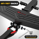 Trailer Hitch Hitch Step 2 Inch Receiver Universal Trailer Hitch Step Armor with Anti-Theft D-Ring Shackle Hitch Lock Stabilizer Anti-Slip Design Rear Bumper Guard for Pickups Trucks Vans SUVs ATVs