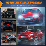 12LED Traffic Advisor Strobe Light Bar Red Emergency Warning Hazard Safety Dash Front/Rear Windshield Flashing Lights for Cars Trucks Police Firefighter Plow Construction Vehicles