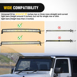 LED Light Bar Cover 42 Inches Black Nylon Protective Sleeve Universal Fit Straight and Curved Bar Waterproof Dustproof Scratch-Proof Light Cover for Driving Off Road Lights