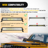 light cover LED Light Bar Cover 22 Inches Black Nylon Protective Sleeve Universal Fit Straight and Curved Bar Waterproof Dustproof Scratch-Proof Light Cover for Driving Off Road Lights