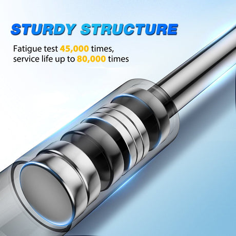 2 PCS Lift Support Struts Replacement for 2002-2010 Dodge Ram 1500 2500 3500 4500 5500 Front Hood Gas Springs Shock Rods Nilight