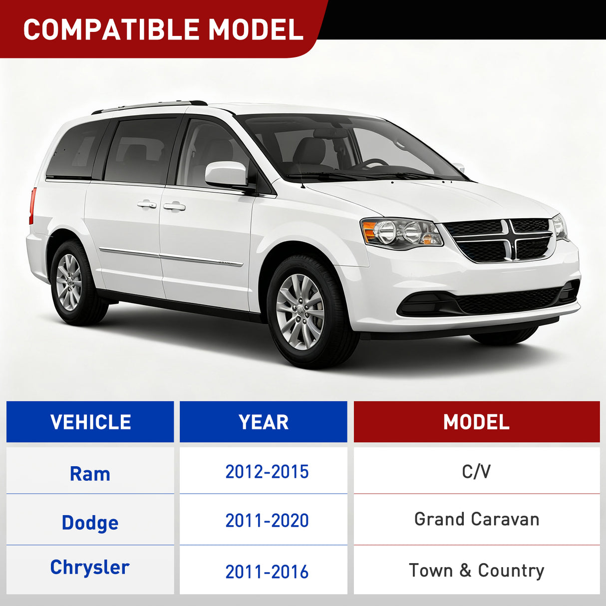 4 Pin Trailer Wiring Harness Kit 56331 for2011 2012 2013 2014 2015 2016 2017 2018 2019 2020 Dodge Grand Caravan Chrysler Town & Country Ram C/V