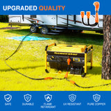 Nilight 50 Amp to 15 Amp RV Y Splitter Adapter Cord 50A Male Plug to Two 15A Female 125V Household Outlet NEMA 14-50P 5-15R Pure Copper STW 10 AWG Cable for RV Camper Generato