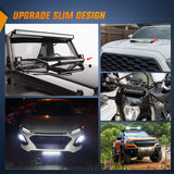 Nilight Led Light Bar 2Pcs 11 Inch 50W Super Slim Spot Flood Combo 5000LM 3D Driving Fog Off Road Lights Pods with Wiring Harness Kit-2 Lead for Trucks Pickup SUV ATV UTV Boat 4x4 Van Camper