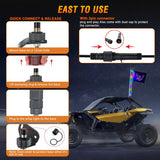 Nilight 1Pcs 3FT Spiral Antenna Bluetooth Remote App Control Led Fat Whip Light